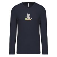 T-shirt col V manches longues de marque Kariban Vignette