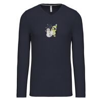 T-shirt col V manches longues de marque Kariban Vignette
