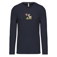 T-shirt col V manches longues de marque Kariban Vignette