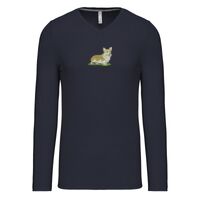 T-shirt col V manches longues de marque Kariban Vignette