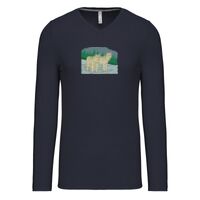 T-shirt col V manches longues de marque Kariban Vignette