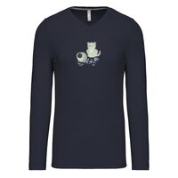 T-shirt col V manches longues de marque Kariban Vignette