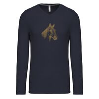 T-shirt col V manches longues de marque Kariban Vignette