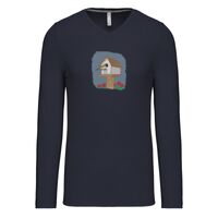 T-shirt col V manches longues de marque Kariban Vignette