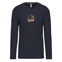 T-shirt col V manches longues de marque Kariban Vignette