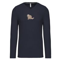 T-shirt col V manches longues de marque Kariban Vignette