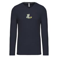 T-shirt col V manches longues de marque Kariban Vignette