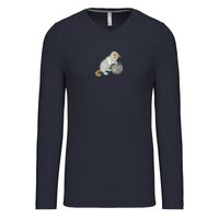 T-shirt col V manches longues de marque Kariban Vignette