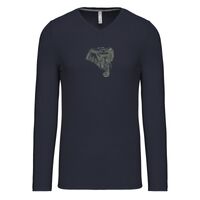 T-shirt col V manches longues de marque Kariban Vignette