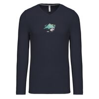 T-shirt col V manches longues de marque Kariban Vignette