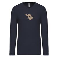 T-shirt col V manches longues de marque Kariban Vignette