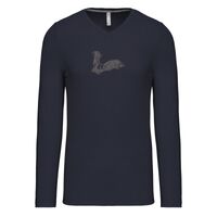 T-shirt col V manches longues de marque Kariban Vignette
