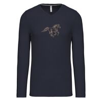 T-shirt col V manches longues de marque Kariban Vignette