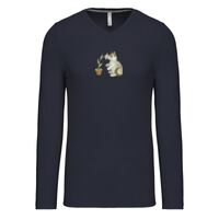 T-shirt col V manches longues de marque Kariban Vignette