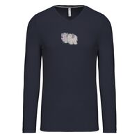 T-shirt col V manches longues de marque Kariban Vignette