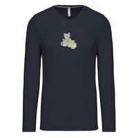 T-shirt col V manches longues de marque Kariban Vignette