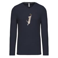 T-shirt col V manches longues de marque Kariban Vignette