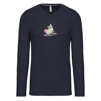 T-shirt col V manches longues de marque Kariban Vignette
