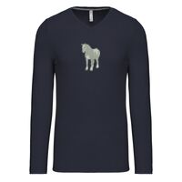 T-shirt col V manches longues de marque Kariban Vignette