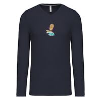 T-shirt col V manches longues de marque Kariban Vignette