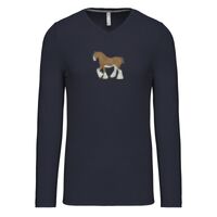 T-shirt col V manches longues de marque Kariban Vignette