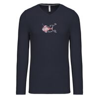 T-shirt col V manches longues de marque Kariban Vignette