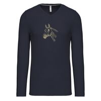 T-shirt col V manches longues de marque Kariban Vignette