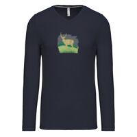 T-shirt col V manches longues de marque Kariban Vignette