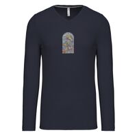 T-shirt col V manches longues de marque Kariban Vignette