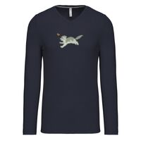 T-shirt col V manches longues de marque Kariban Vignette