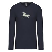 T-shirt col V manches longues de marque Kariban Vignette