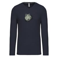 T-shirt col V manches longues de marque Kariban Vignette