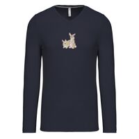 T-shirt col V manches longues de marque Kariban Vignette