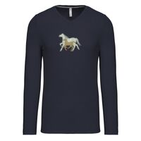 T-shirt col V manches longues de marque Kariban Vignette