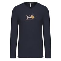 T-shirt col V manches longues de marque Kariban Vignette