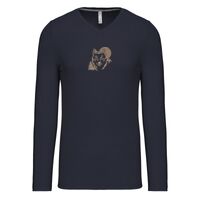 T-shirt col V manches longues de marque Kariban Vignette