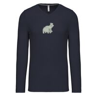 T-shirt col V manches longues de marque Kariban Vignette