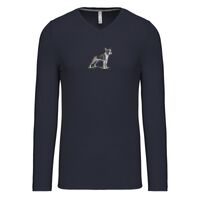 T-shirt col V manches longues de marque Kariban Vignette