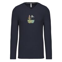 T-shirt col V manches longues de marque Kariban Vignette