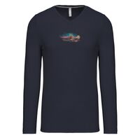 T-shirt col V manches longues de marque Kariban Vignette