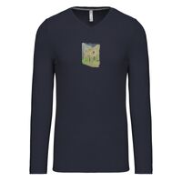 T-shirt col V manches longues de marque Kariban Vignette