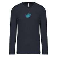 T-shirt col V manches longues de marque Kariban Vignette