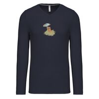 T-shirt col V manches longues de marque Kariban Vignette