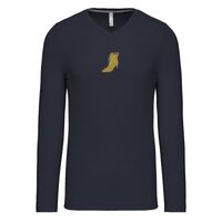 T-shirt col V manches longues de marque Kariban Vignette