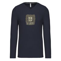 T-shirt col V manches longues de marque Kariban Vignette