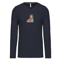 T-shirt col V manches longues de marque Kariban Vignette