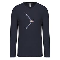 T-shirt col V manches longues de marque Kariban Vignette
