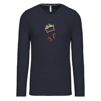 T-shirt col V manches longues de marque Kariban Vignette