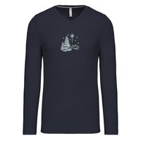 T-shirt col V manches longues de marque Kariban Vignette