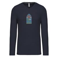 T-shirt col V manches longues de marque Kariban Vignette
